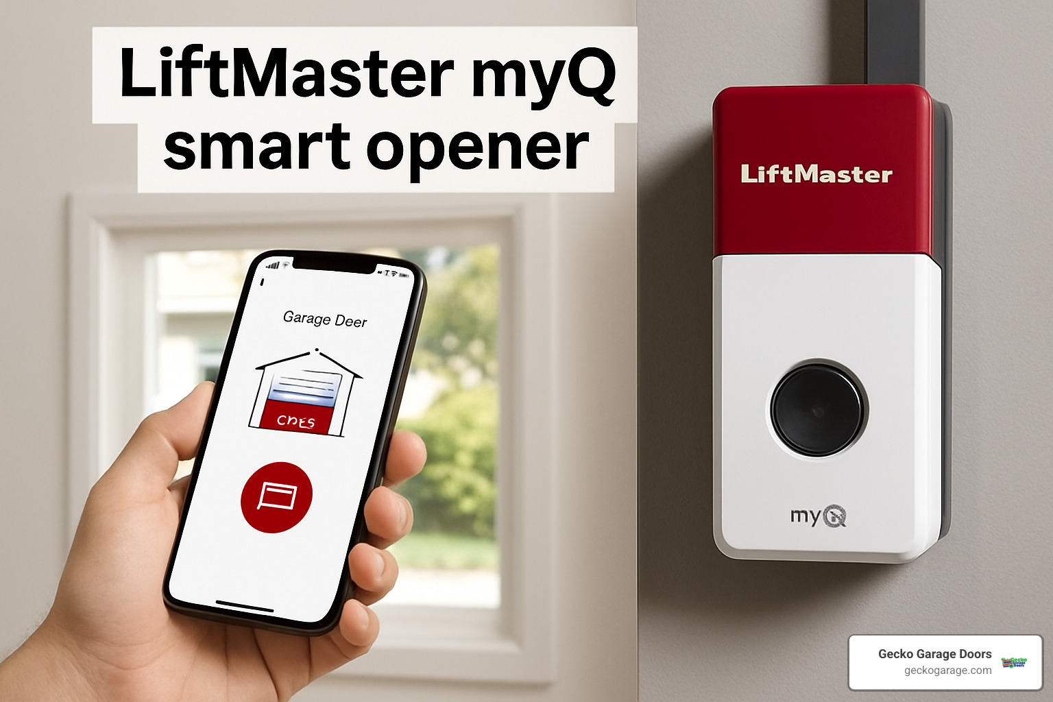 Amazon delivery person placing package in garage with Key by Amazon service - LiftMaster myQ smart opener