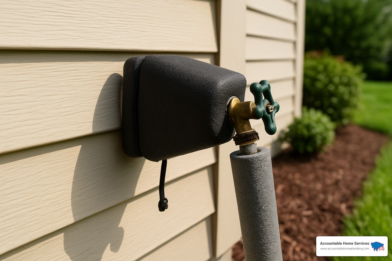 insulated outdoor pipes and faucet cover - annual plumbing maintenance insulated outdoor pipes and faucet cover - annual plumbing maintenance