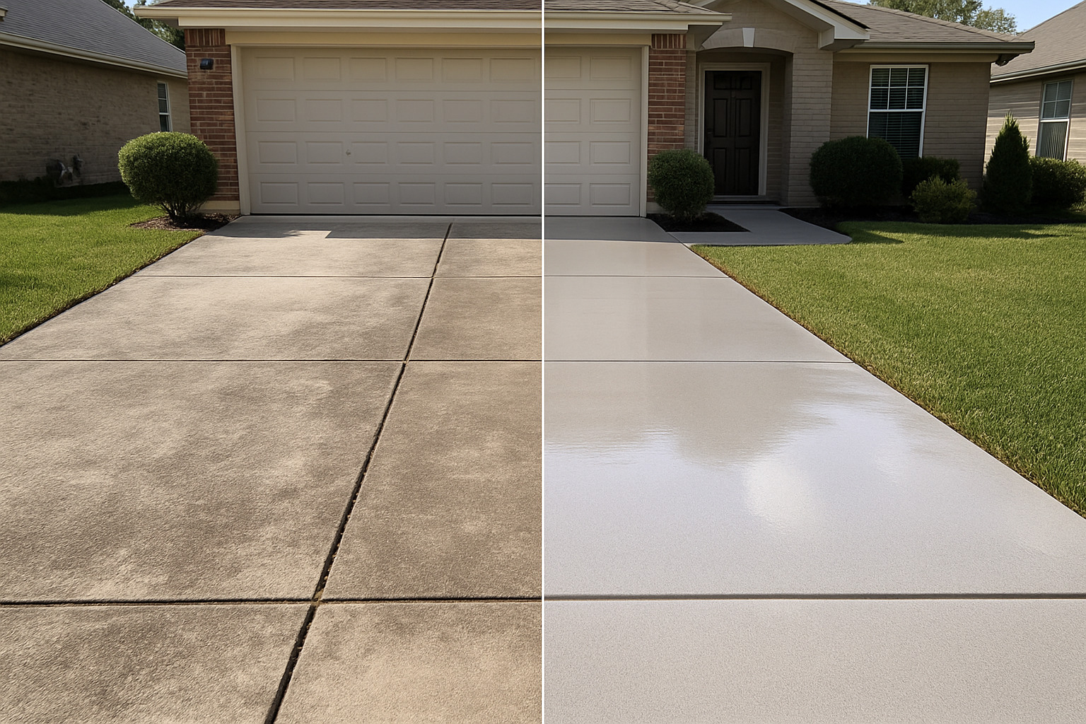 uncoated versus coated concrete driveway - driveway coatings uncoated versus coated concrete driveway - driveway coatings
