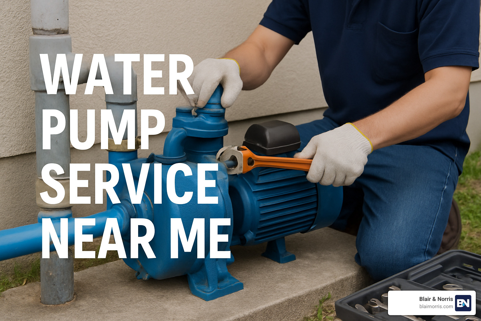 Certified water pump technician badge and credentials - water pump service near me