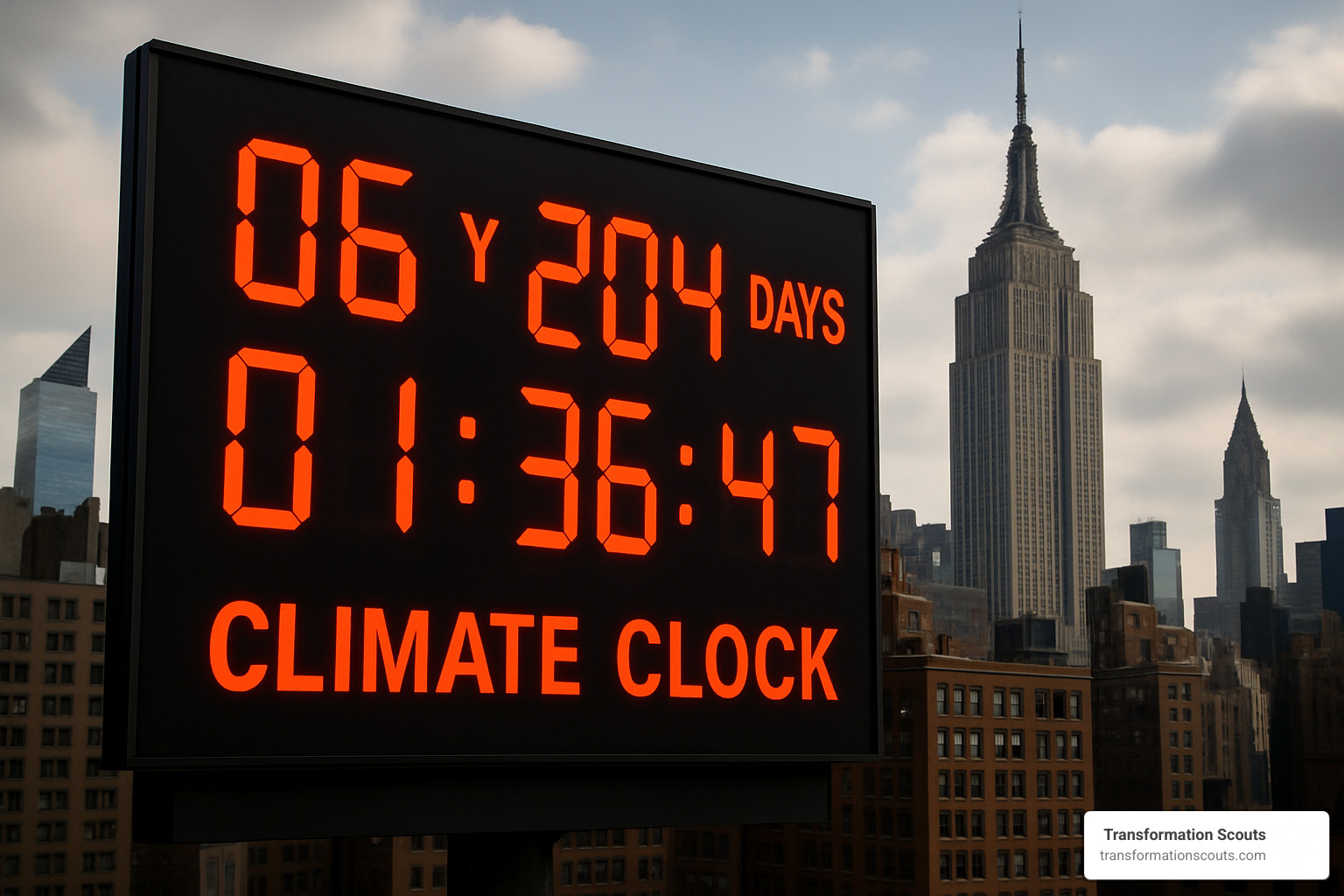 climate clock showing urgency of sustainable action - accelerating sustainable business growth climate clock showing urgency of sustainable action - accelerating sustainable business growth