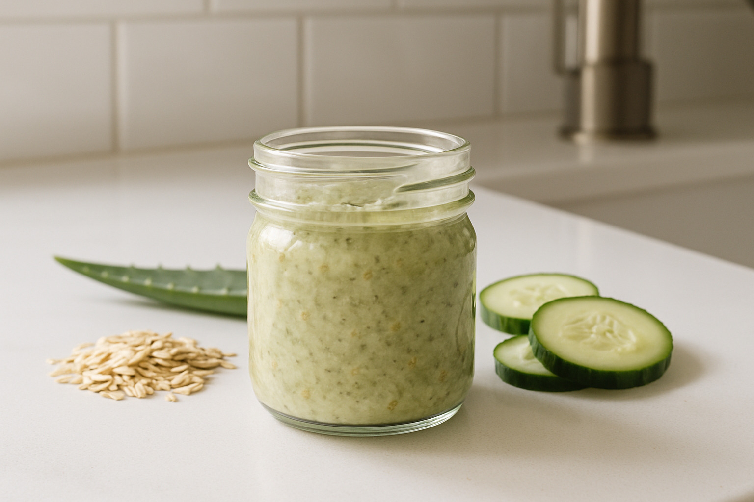 DIY zero waste vegan face mask in reused jar - zero waste vegan skincare