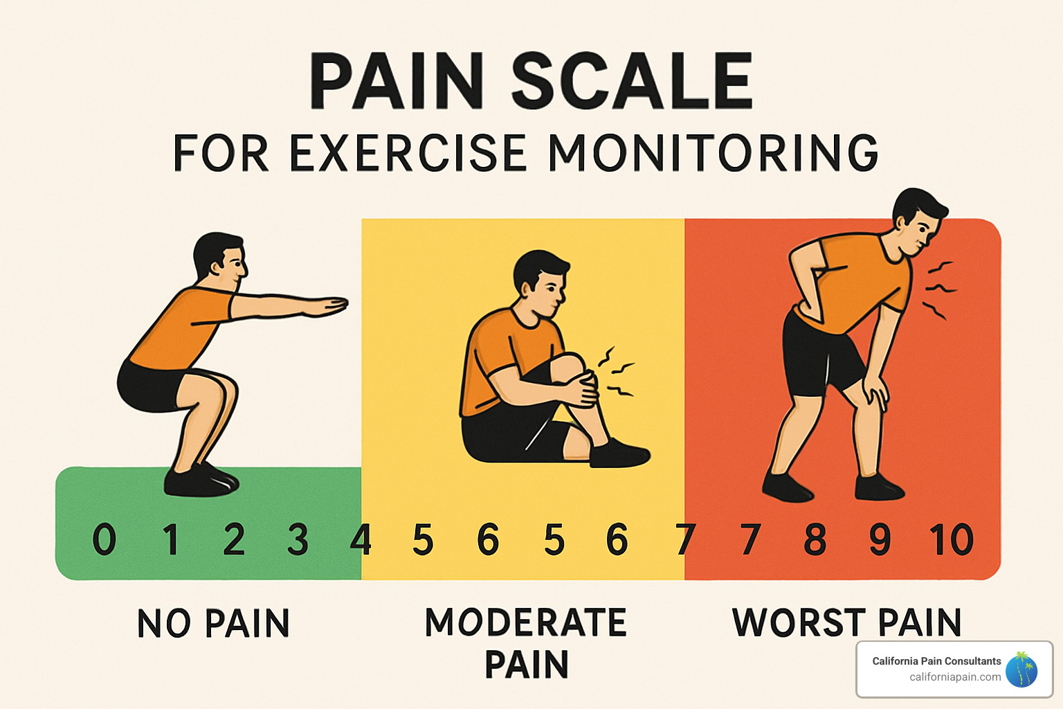 pain scale for exercise monitoring - exercises for lower back pain