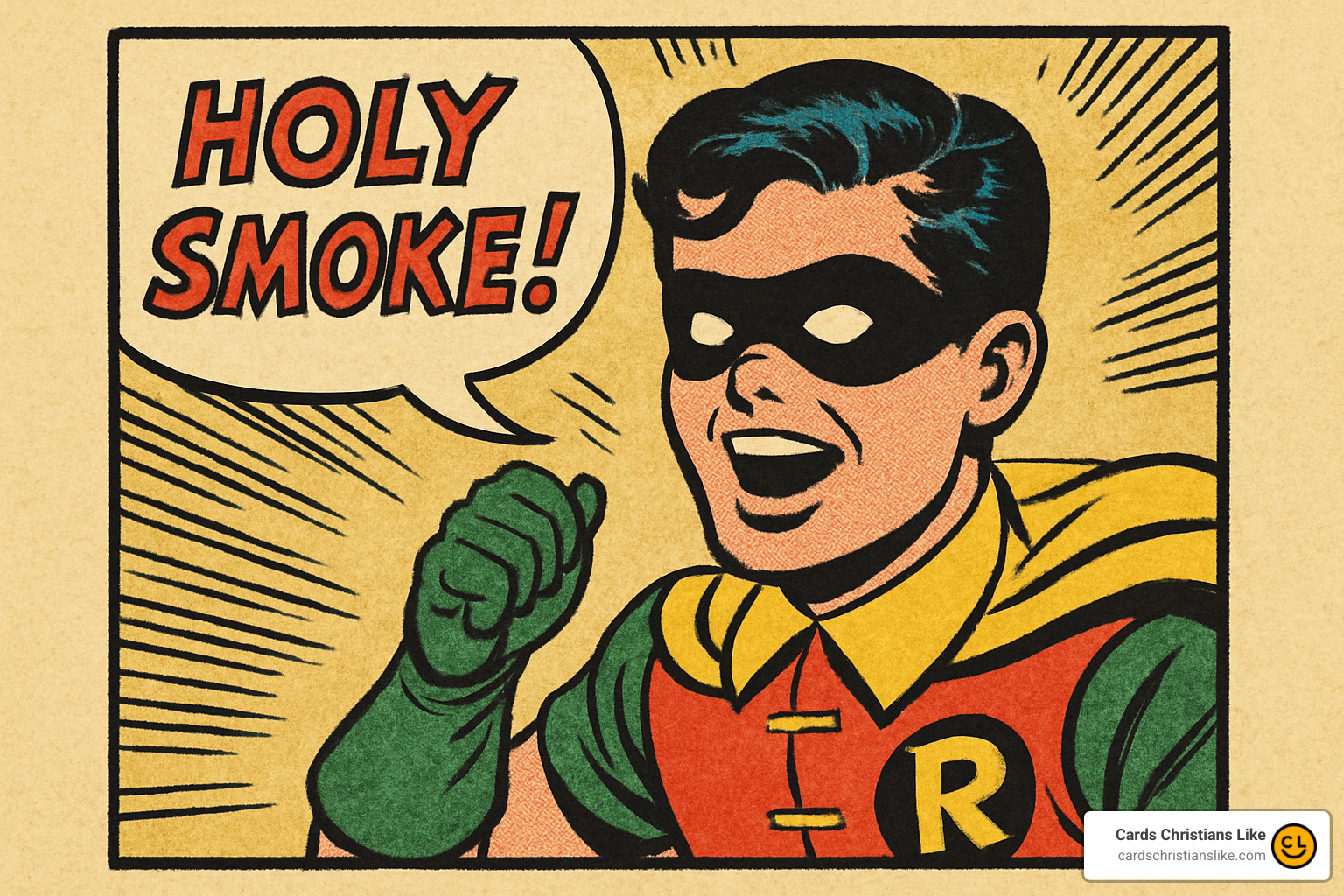 vintage comic panel showing holy exclamation - holy guacamole meaning