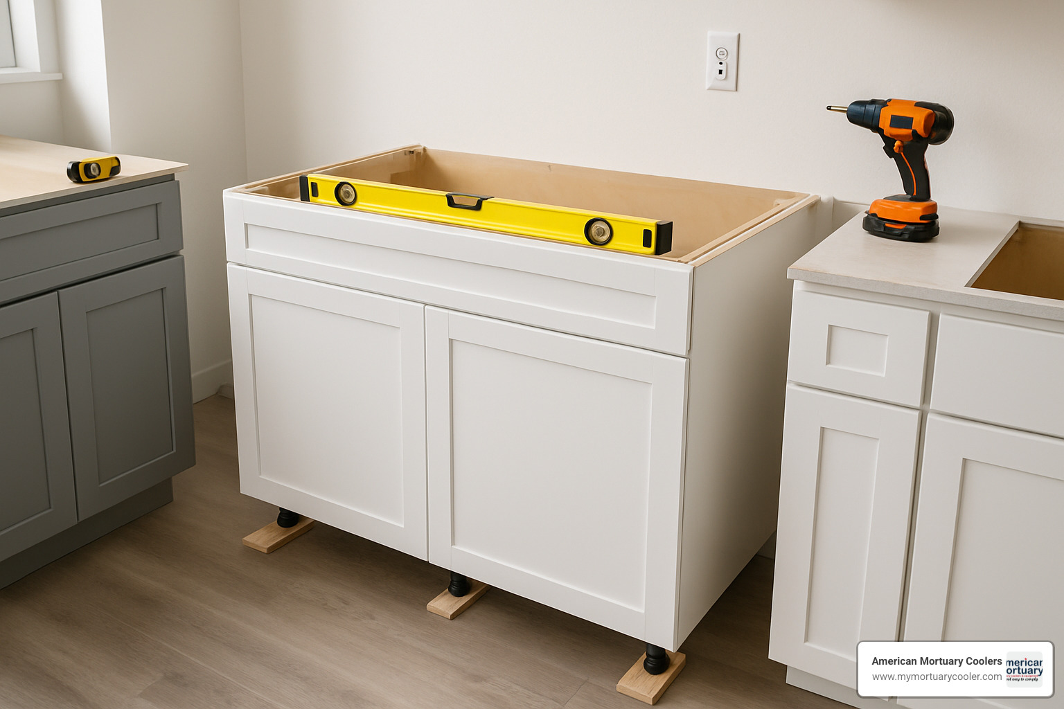 Kitchen layout featuring 48-inch base cabinet installation - 48 base kitchen cabinet