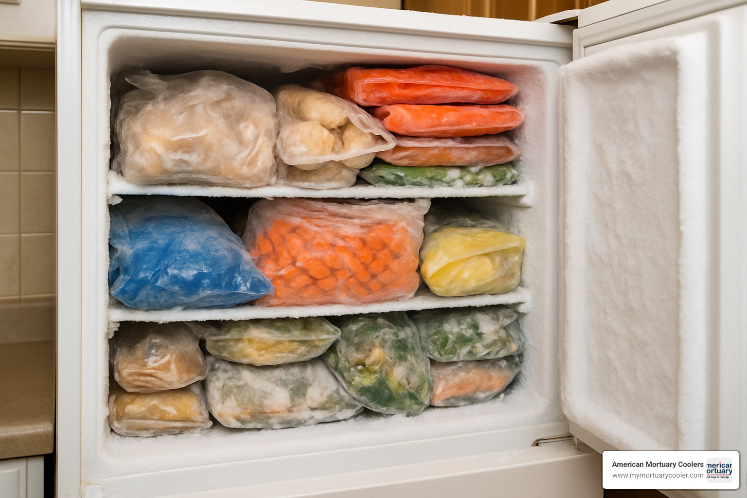 overpacked freezer with frost buildup – what's the proper temperature for a freezer