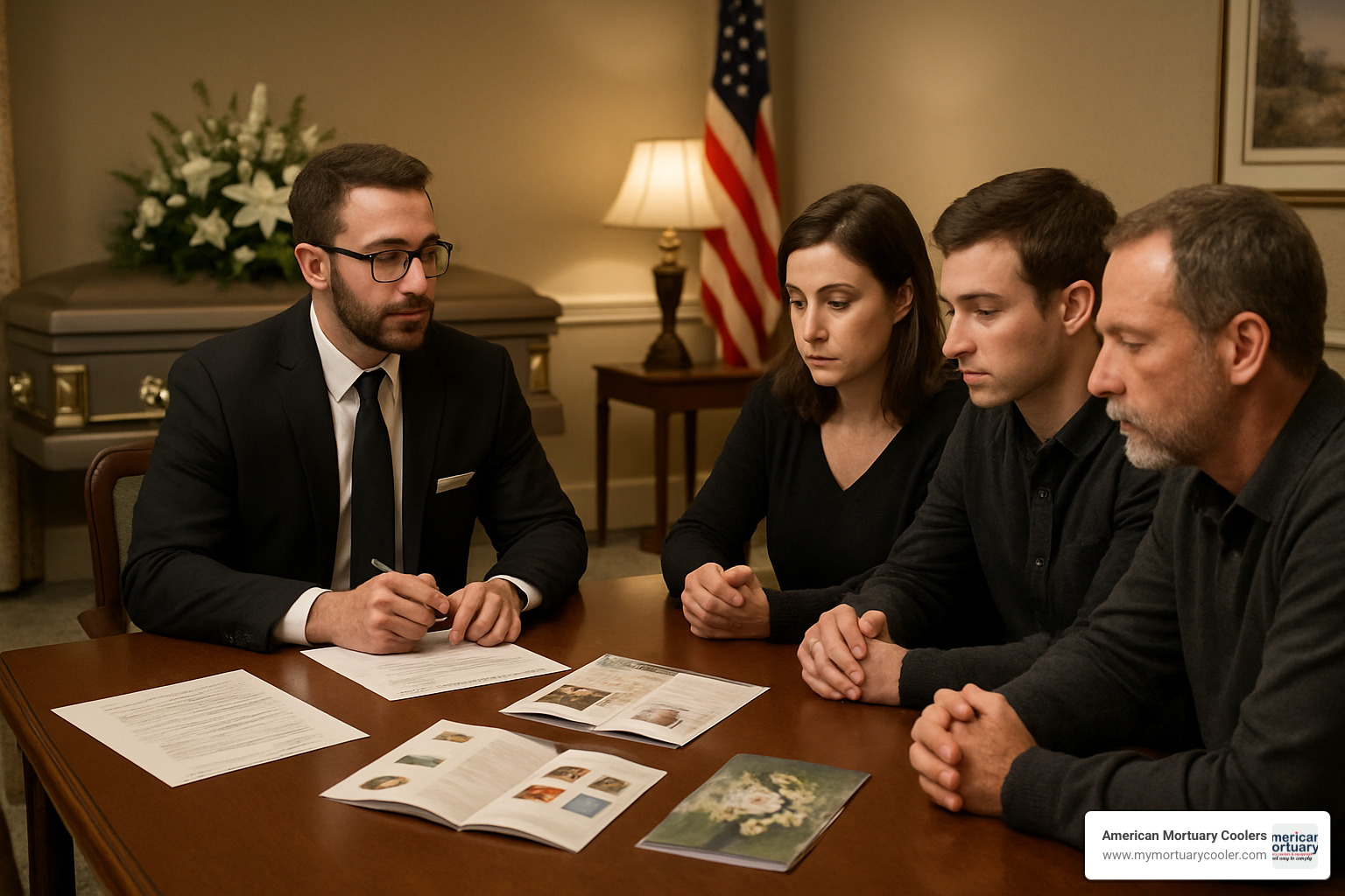 arrangement conference at funeral home - funeral home and