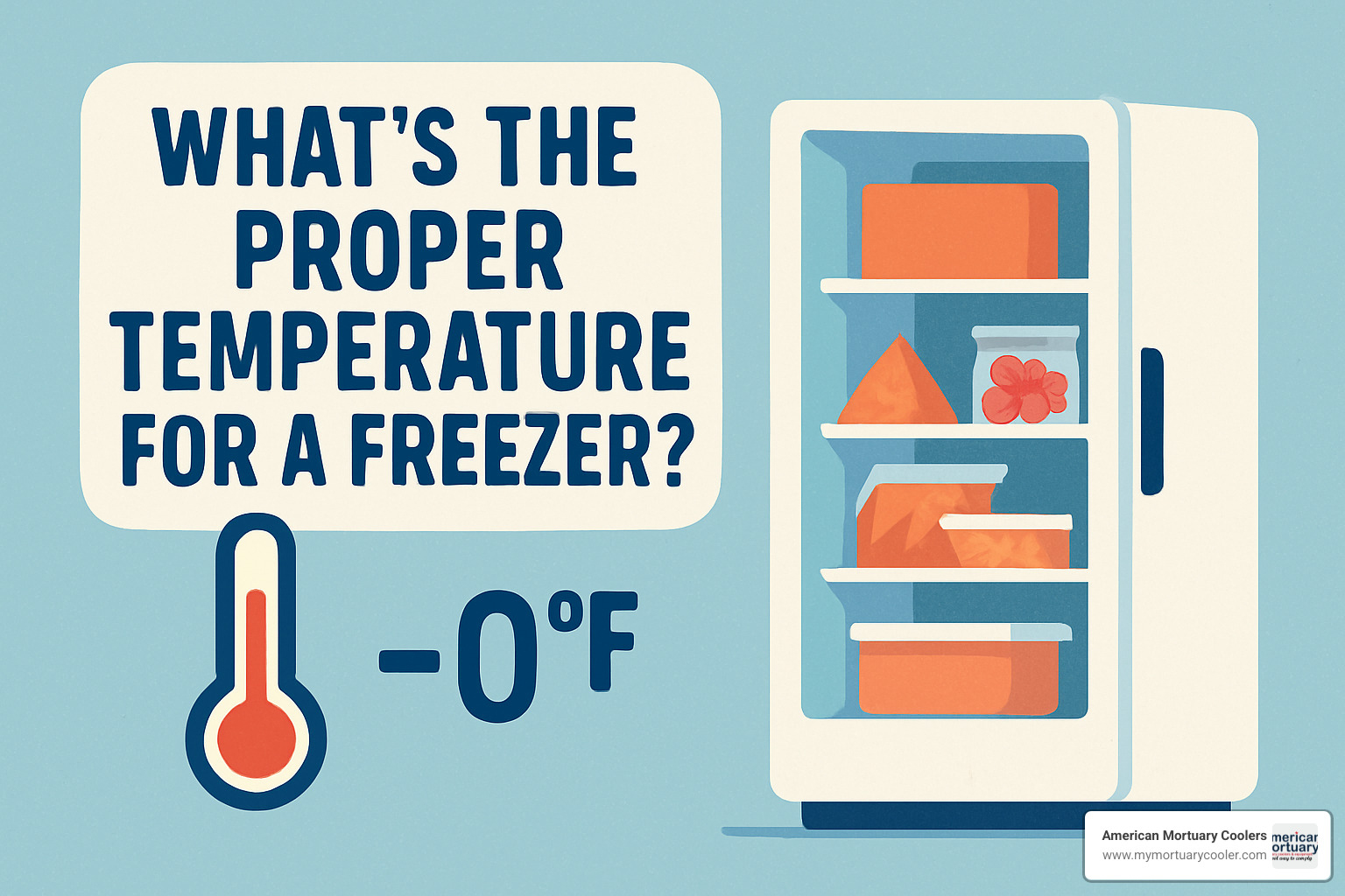 freezer thermometer placed in center shelf – what's the proper temperature for a freezer