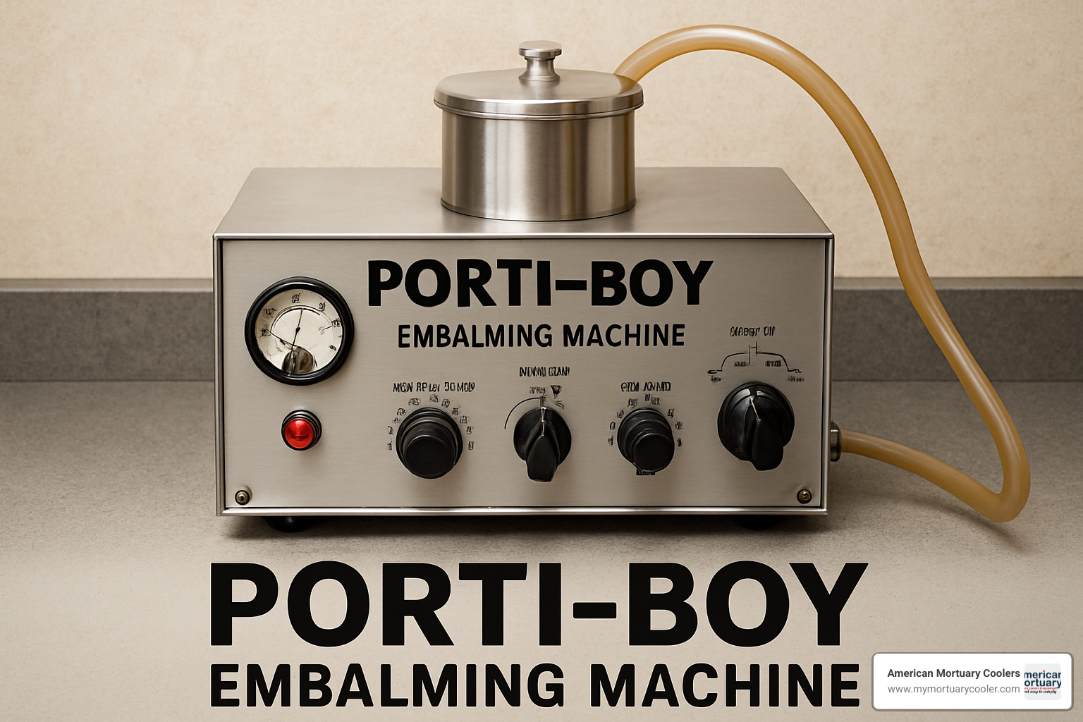 Diagram showing the magnetic pump system of a Porti-Boy embalming machine - portiboy embalming machine