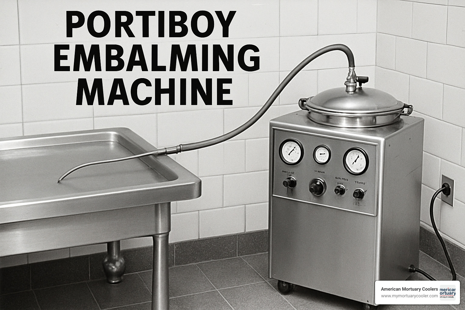 Mark IV Porti-Boy embalming machine unit - portiboy embalming machine