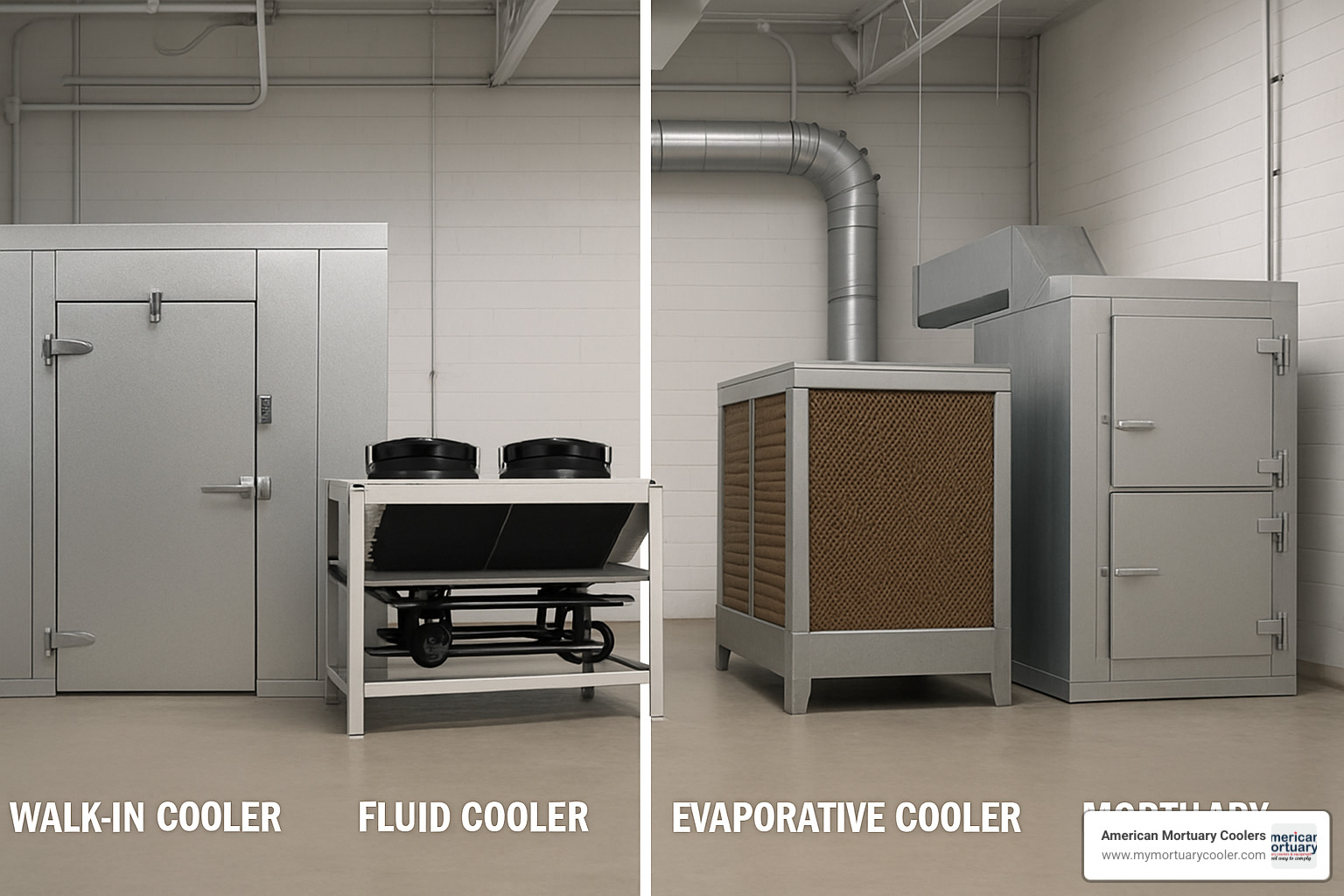 different types of industrial coolers side by side - industrial coolers