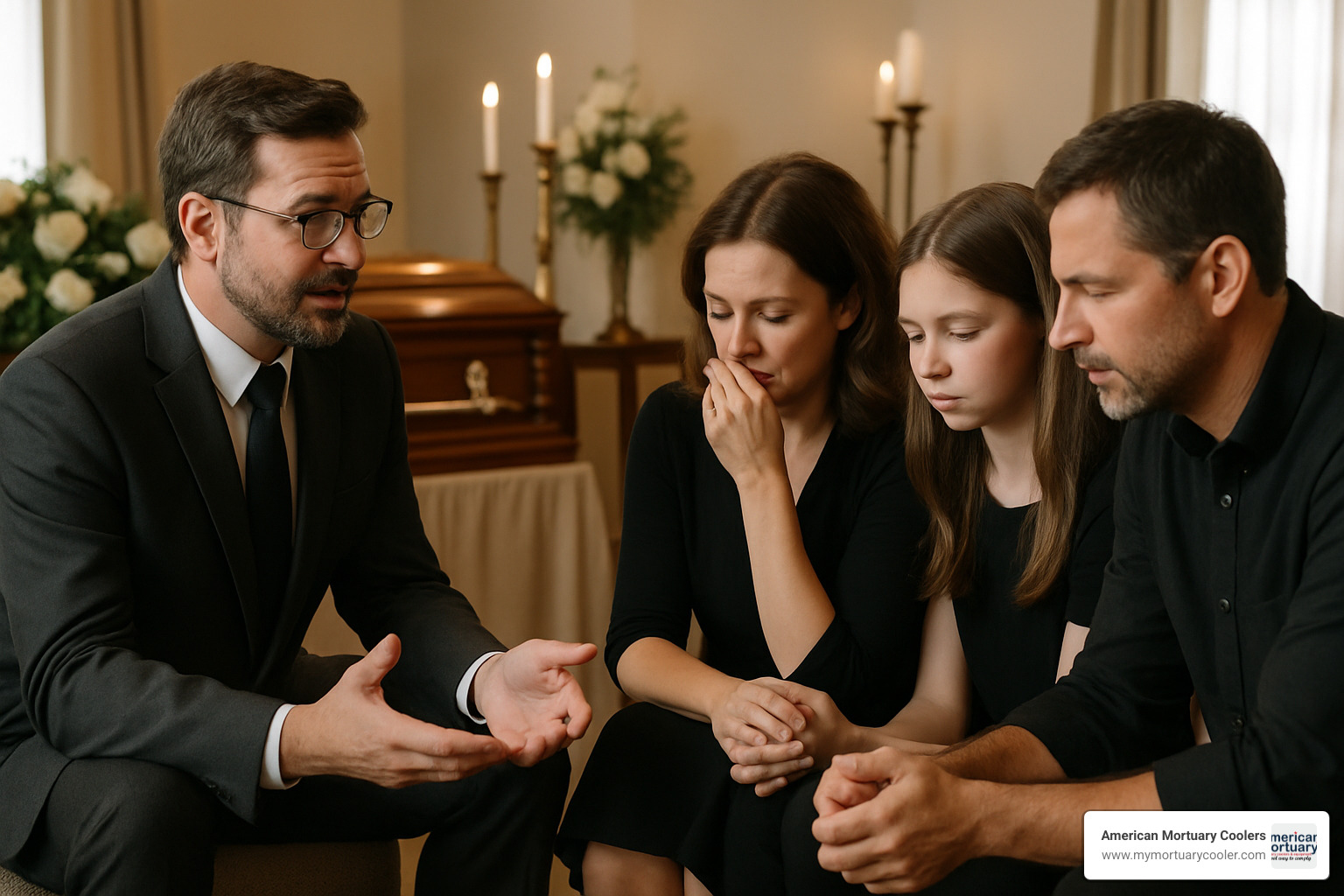 mortician working with family - what are the requirements to become a mortician