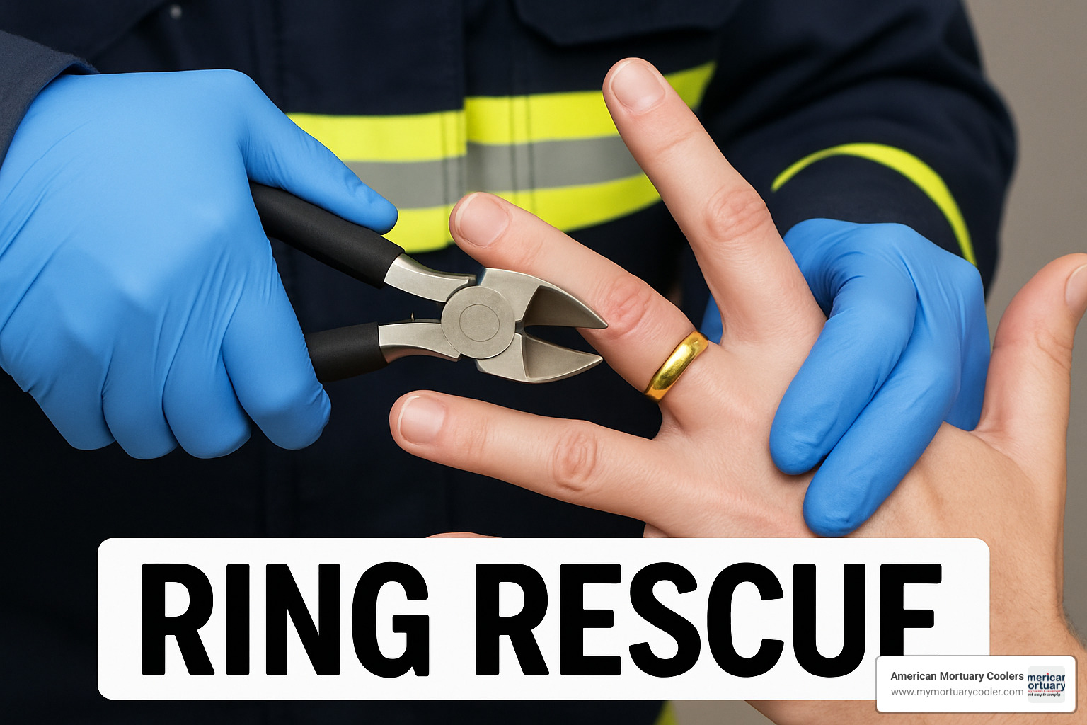 Ring Rescue Kit with compression device and dolphin ring cutter - ring rescue