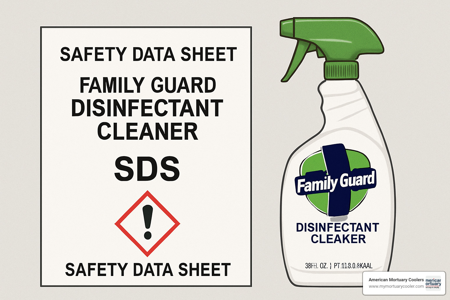 Disinfectant application in mortuary setting - family guard disinfectant cleaner sds