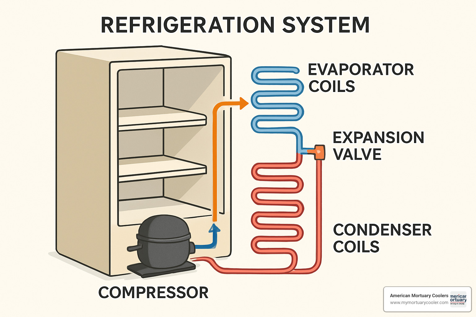 refrigeration system components - how do compressors work in a refrigerator