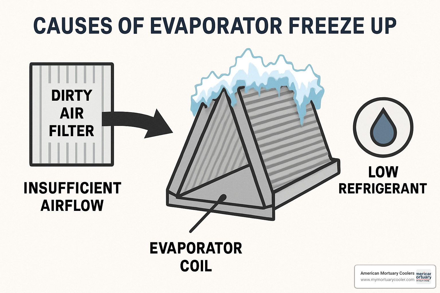causes of evaporator freeze up diagram - evaporator freeze up