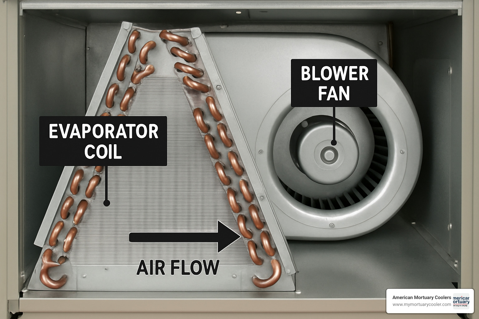 evaporator coil components and location - evaporator freeze up