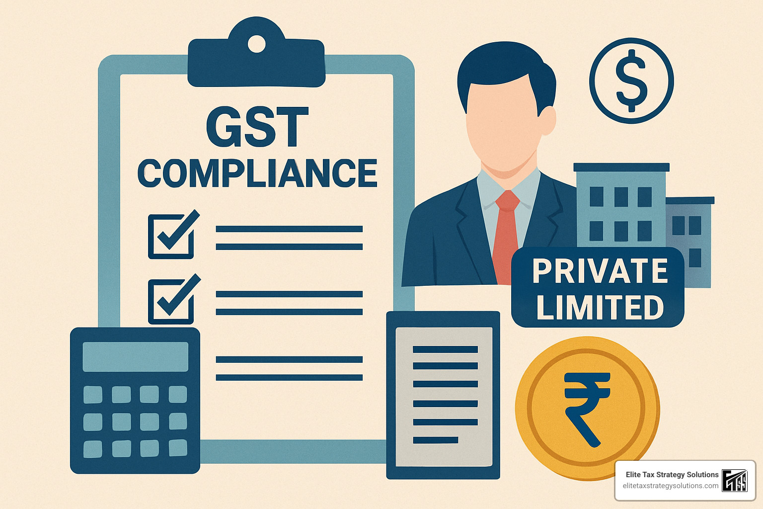 GST compliant invoice format with key elements highlighted - gst compliance for private limited company