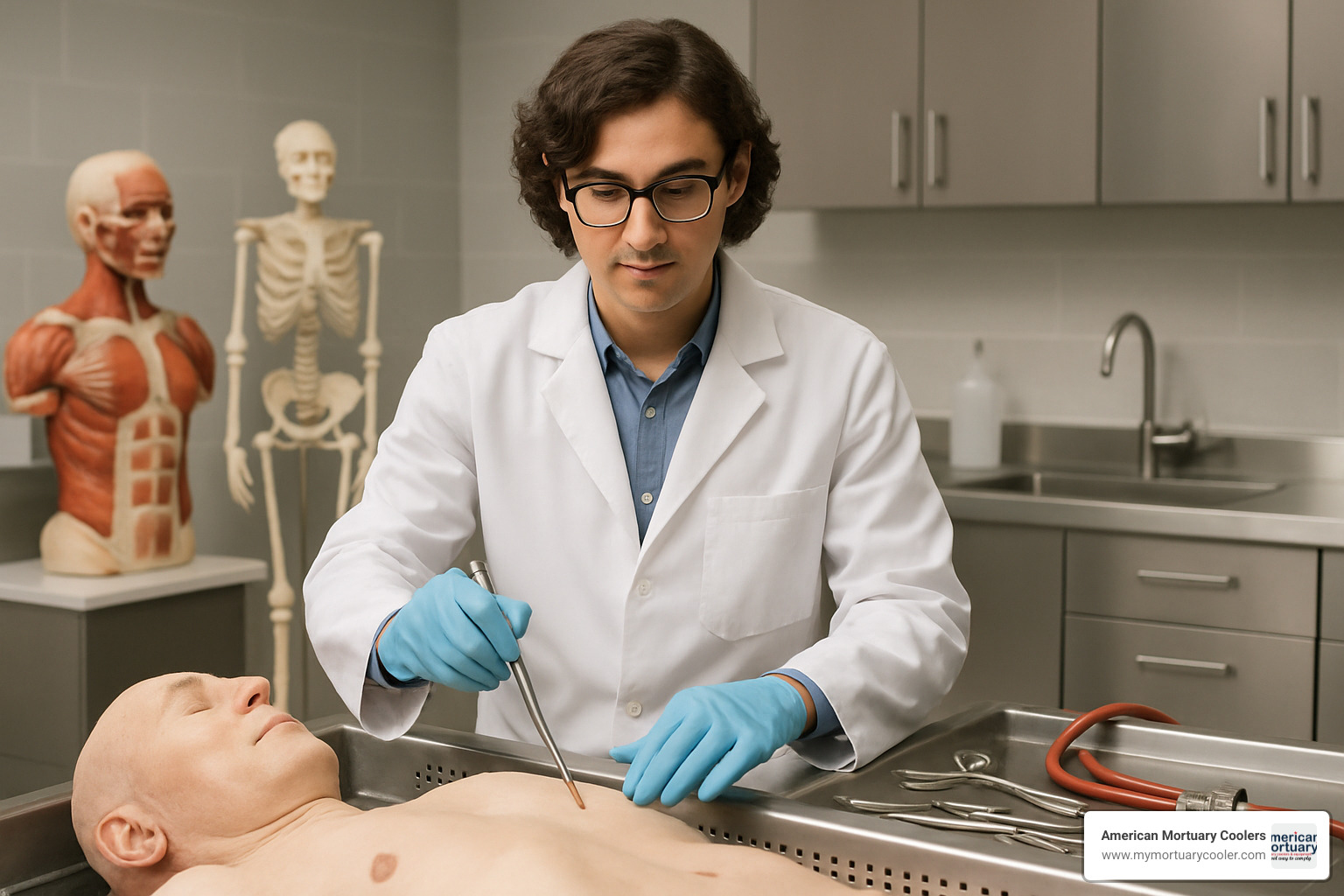 mortuary science student in laboratory setting - what is an undertaker