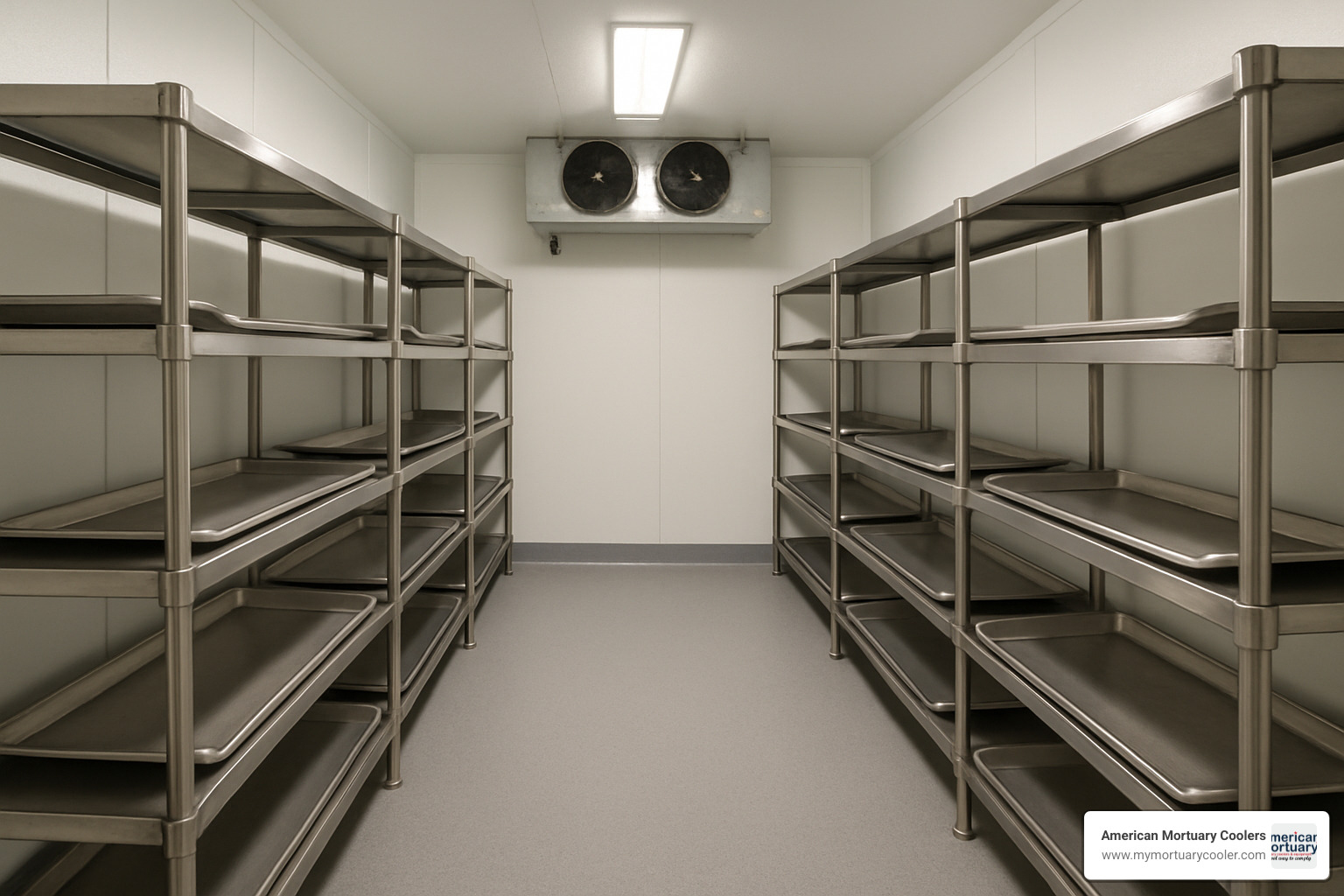 walk-in cooler with shelving - funeral home body coolers