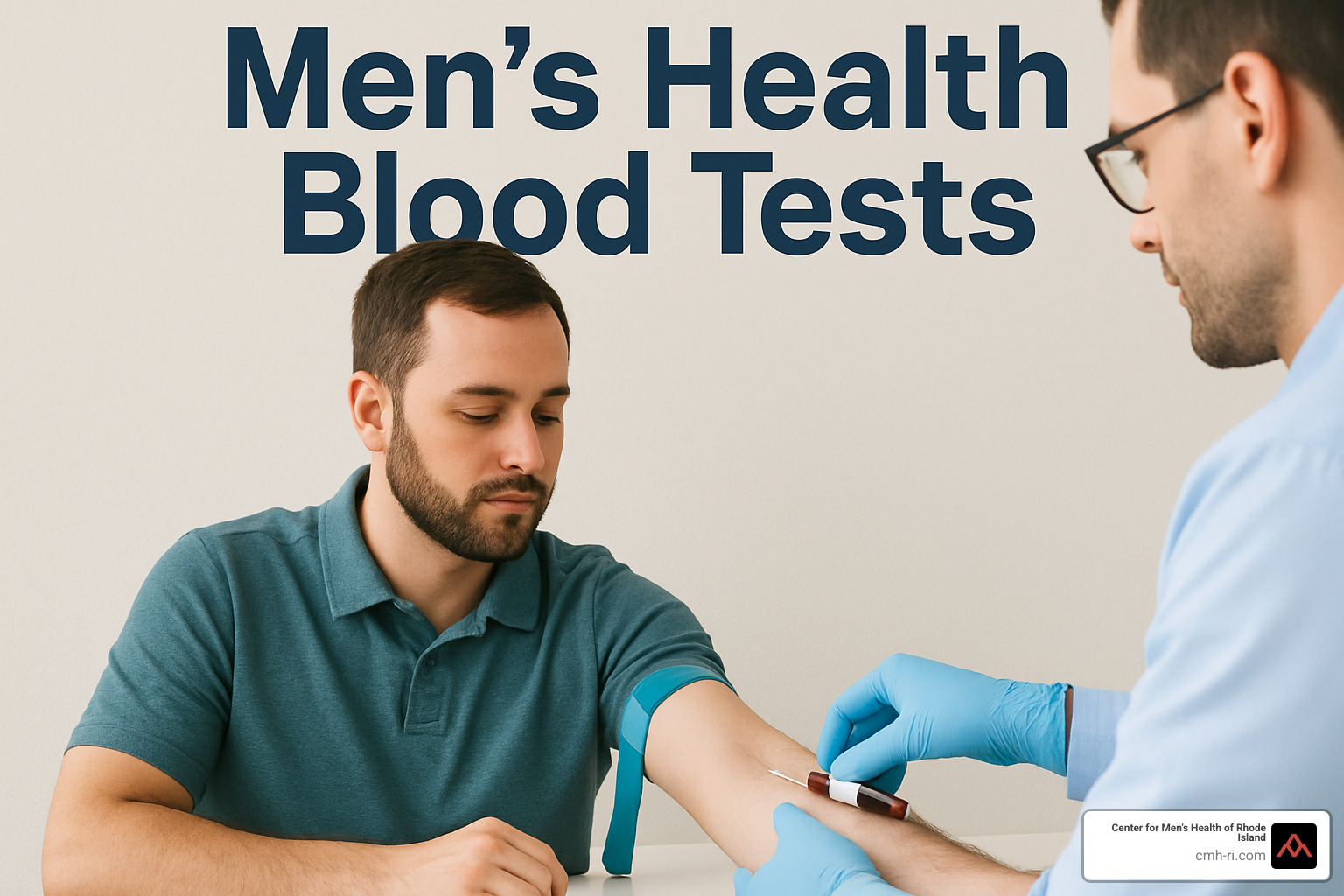 Detailed blood test panel with male-specific markers - men's health blood tests