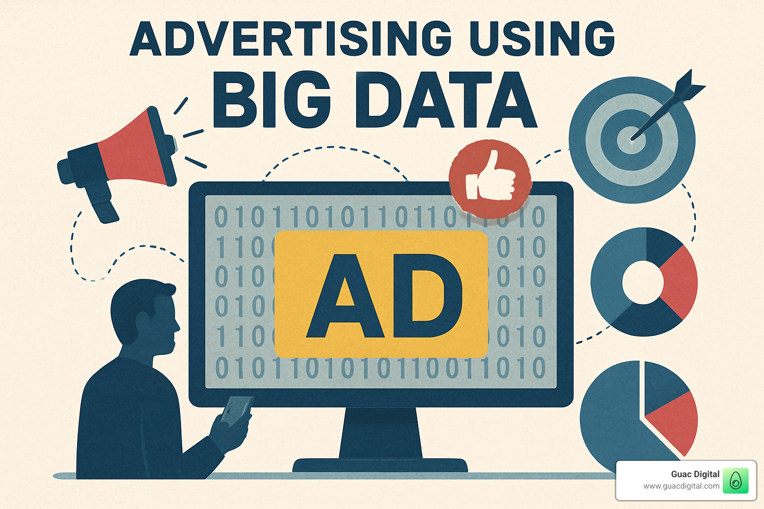 Dashboard with KPI gauges - advertising using big data