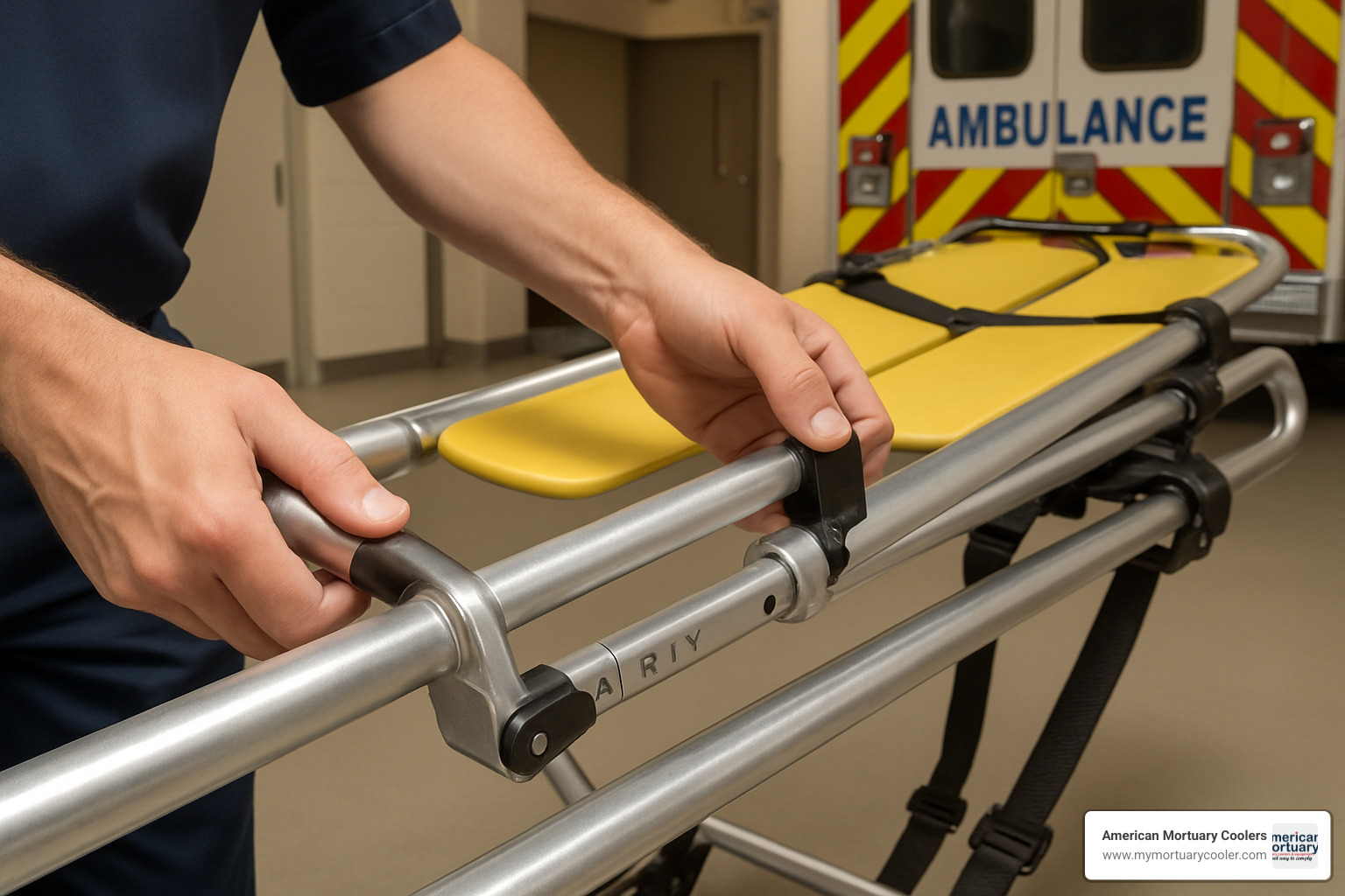 Adjustable length mechanism on modern scoop stretcher - scoop stretchers