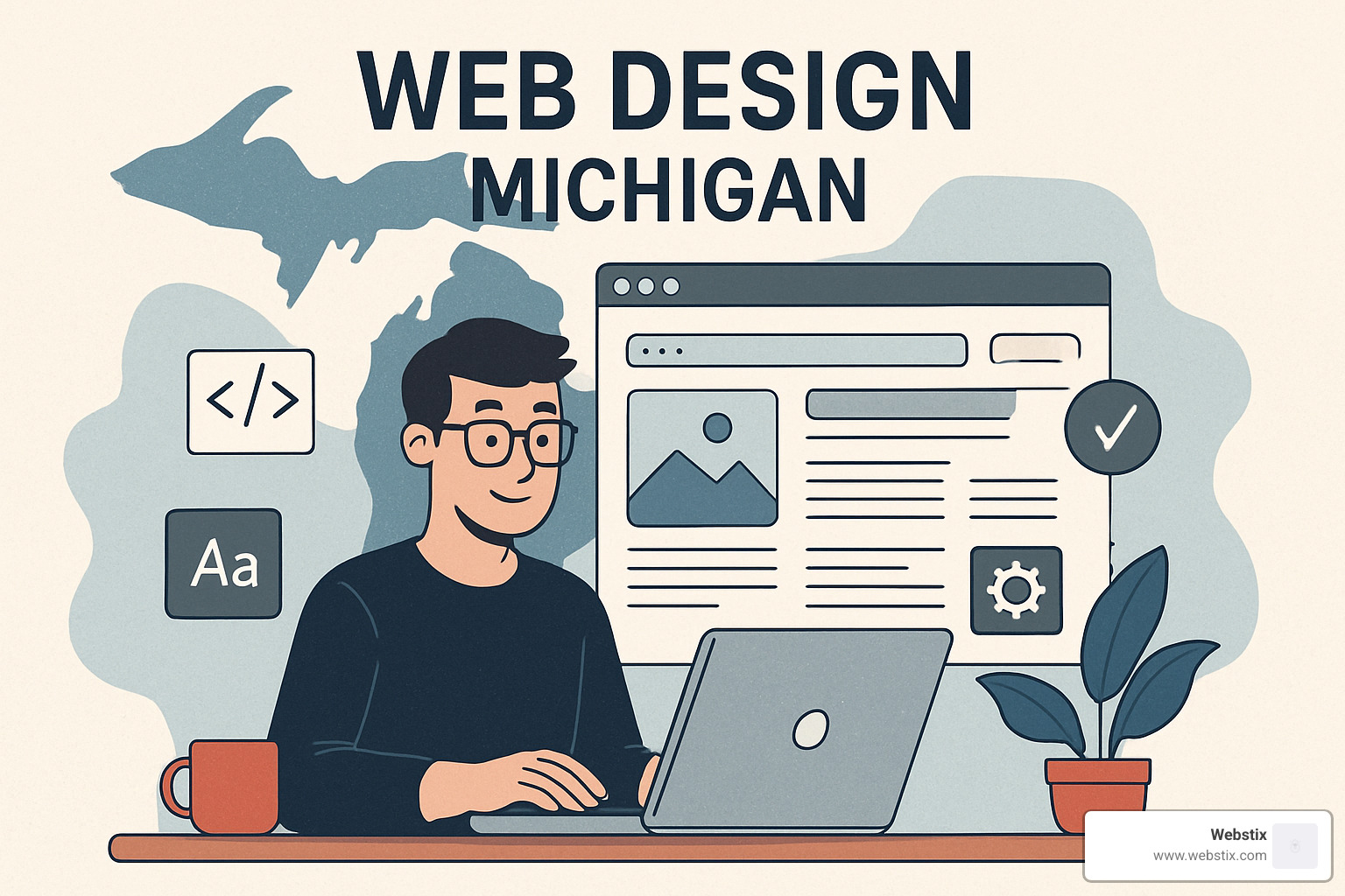 Content management system logos including WordPress, Shopify, and custom solutions - web design michigan