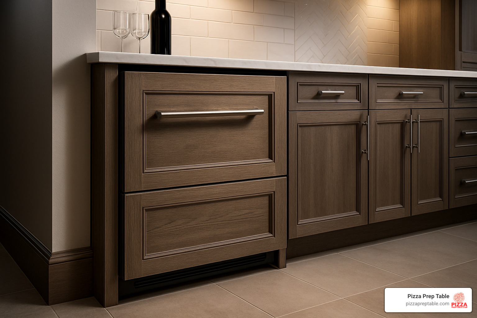 luxury under counter freezer drawer with custom panel integration - under counter freezer drawers