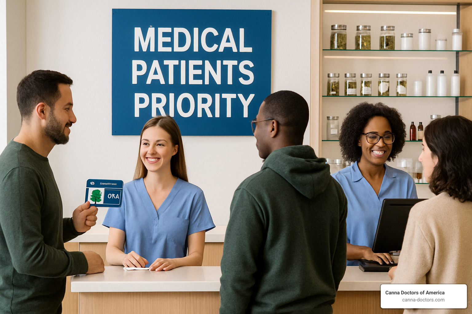 Medical cannabis dispensary with medical card holders receiving priority service - weed card online