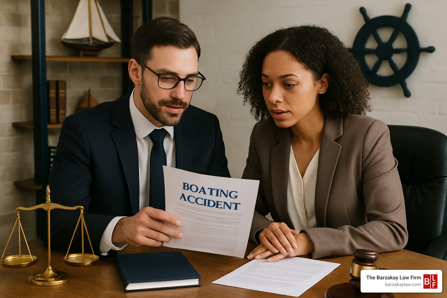 attorney client consultation about boating accident - boating injury lawyer
