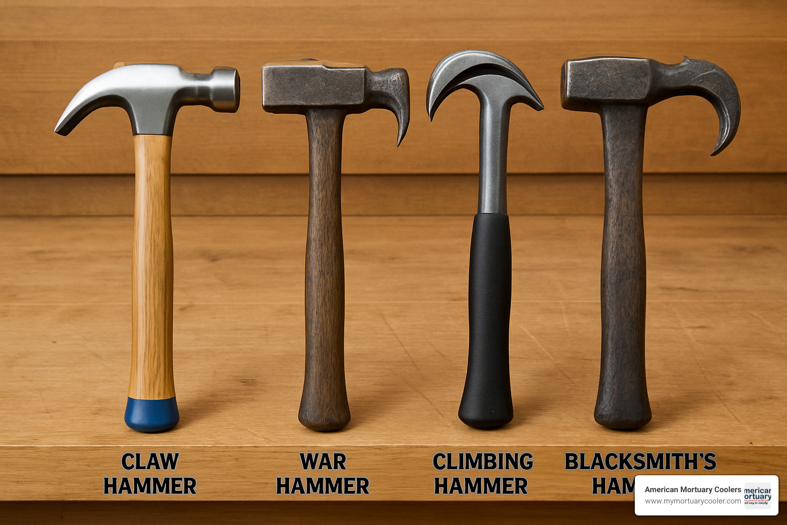 comparison of different hammer with hook designs showing various hook shapes and head types - hammer with hook