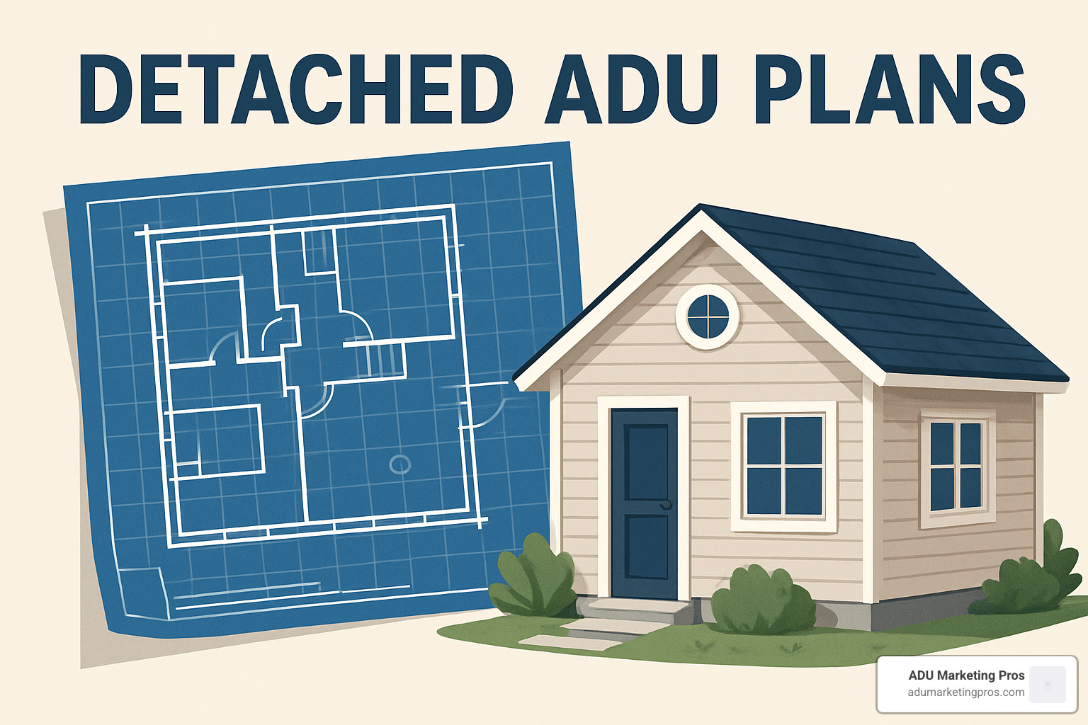 Site plan with markup showing setbacks, utilities, and required modifications - detached ADU plans