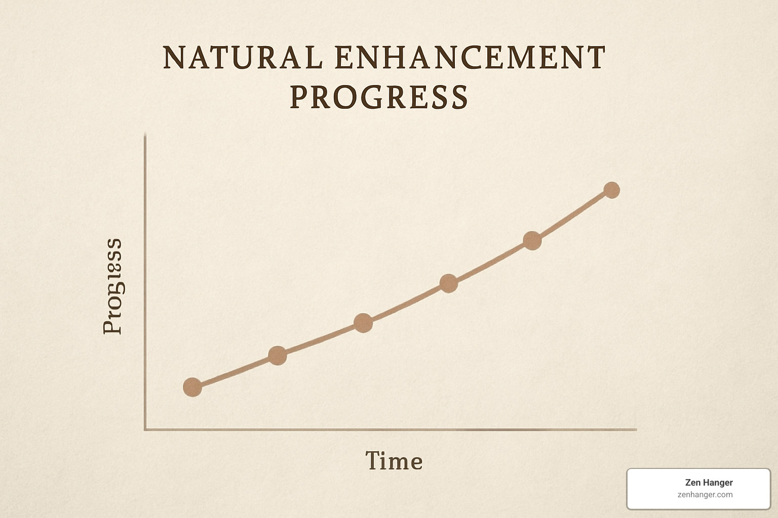 Goal tracking chart showing realistic expectations - natural penis improvement