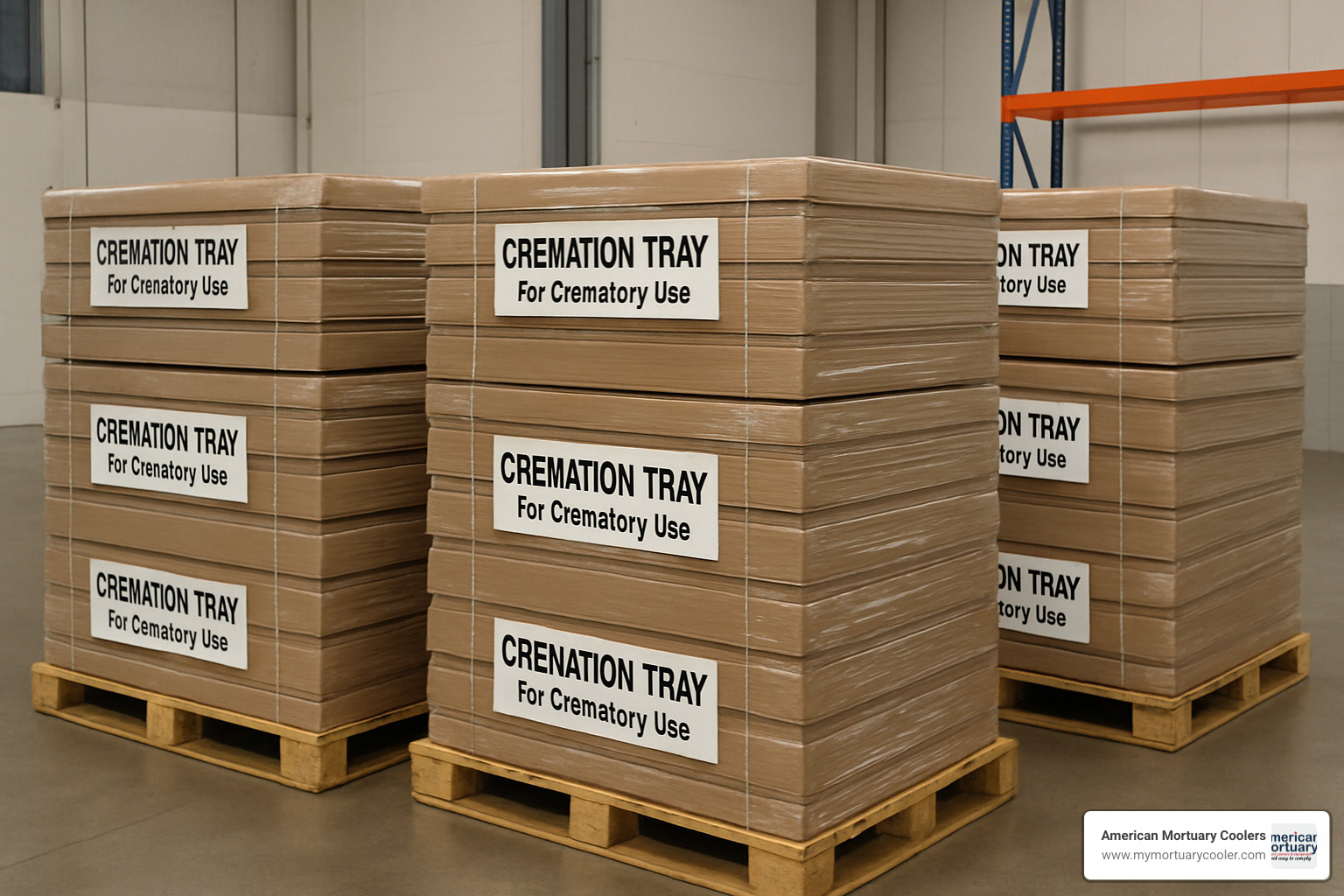 cremation tray bulk shipping on pallets - cremation tray