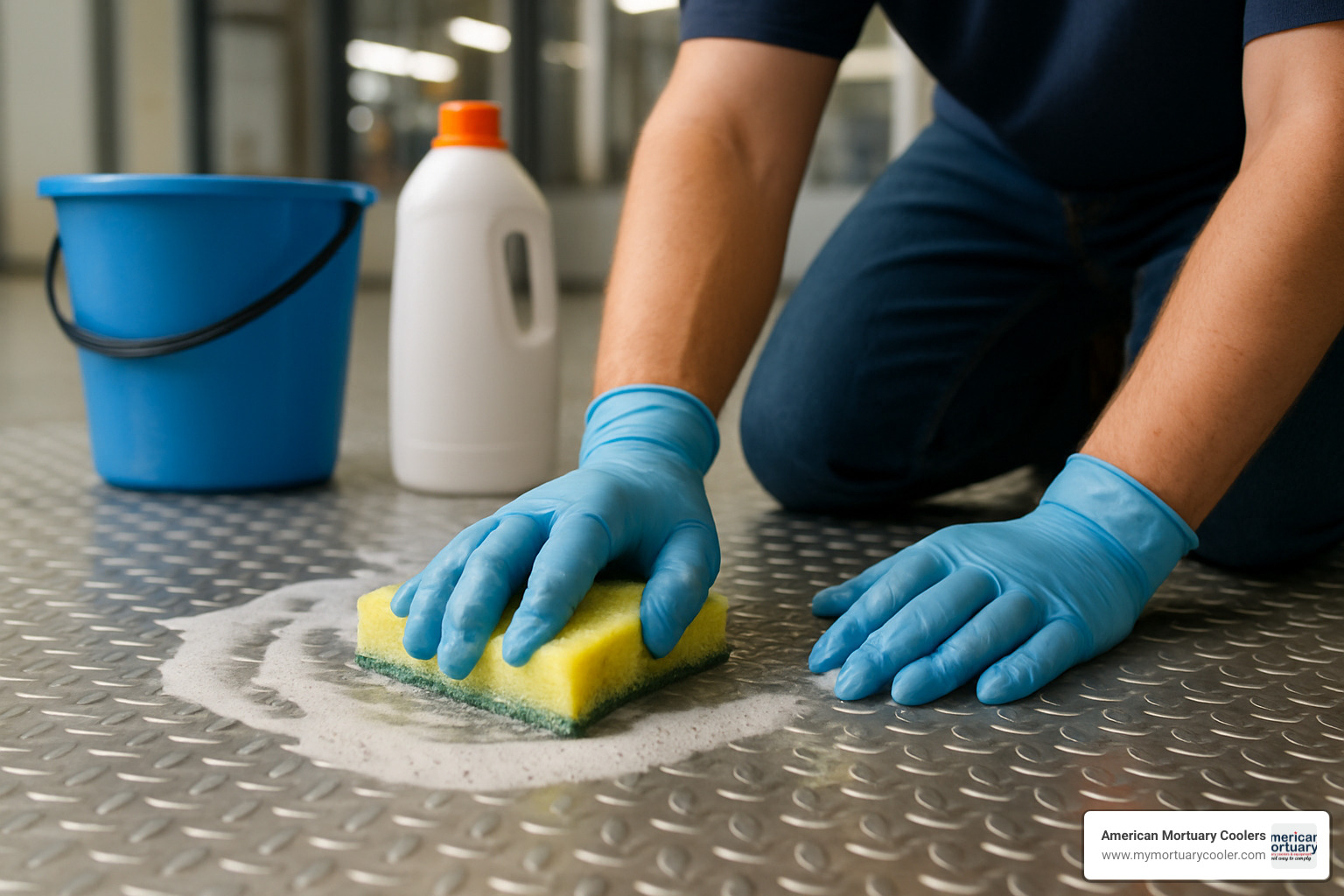 Cleaning aluminum diamond plate with mild detergent - diamond plates