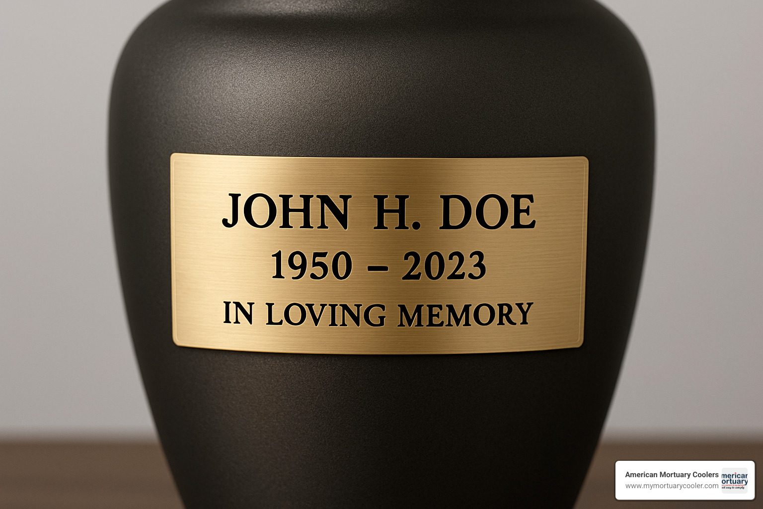 Checkout screen for ordering urn nameplates - engraved name plate for urn