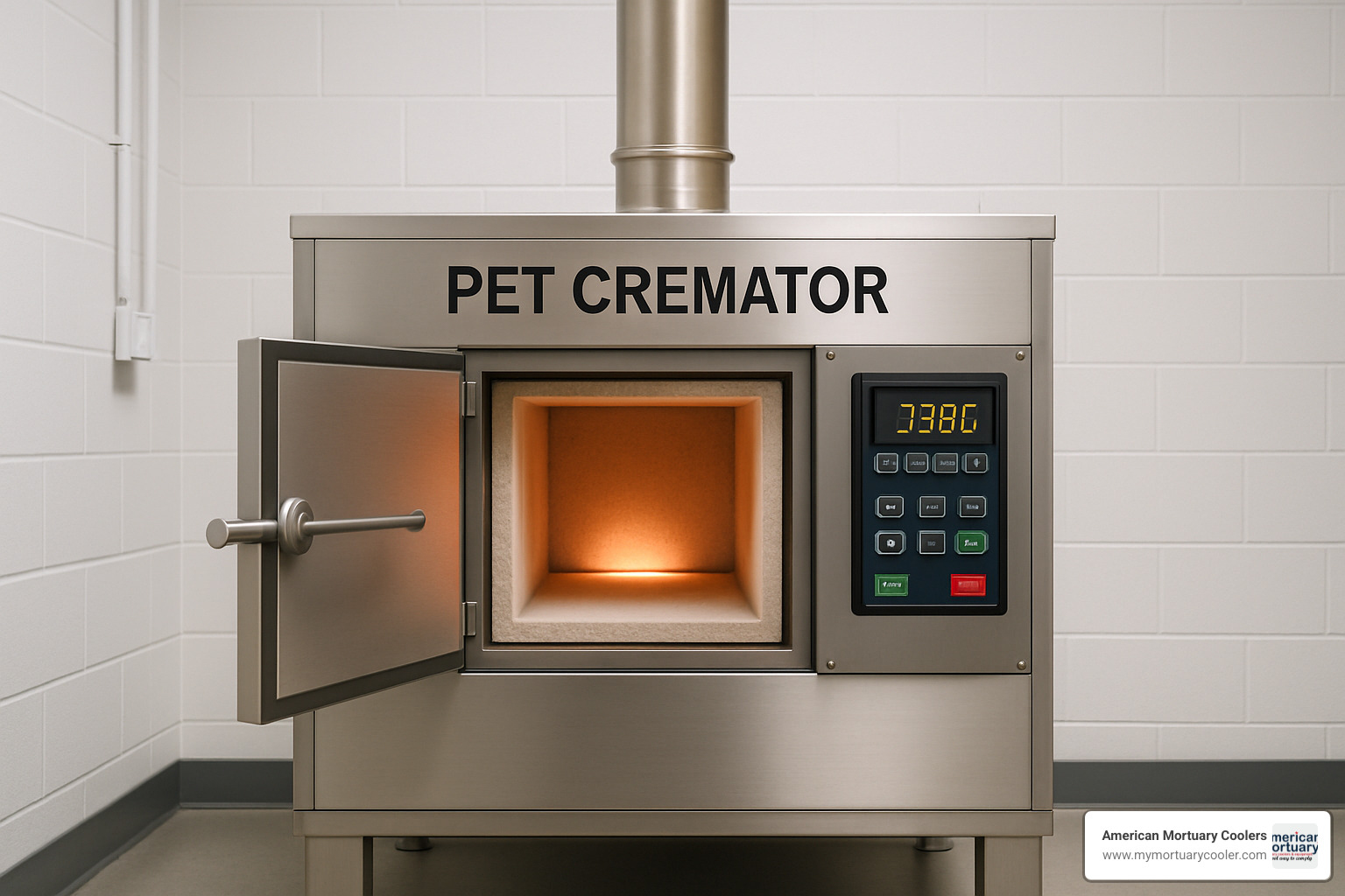 modern pet cremation incinerator with control panel - incinerator dog cremation