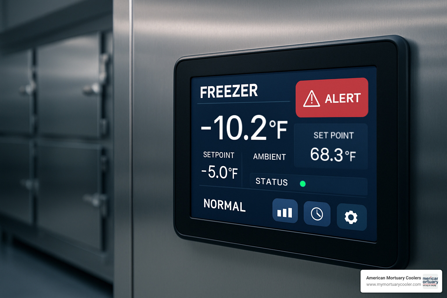 smart controller dashboard for freezer monitoring - freezer condenser unit