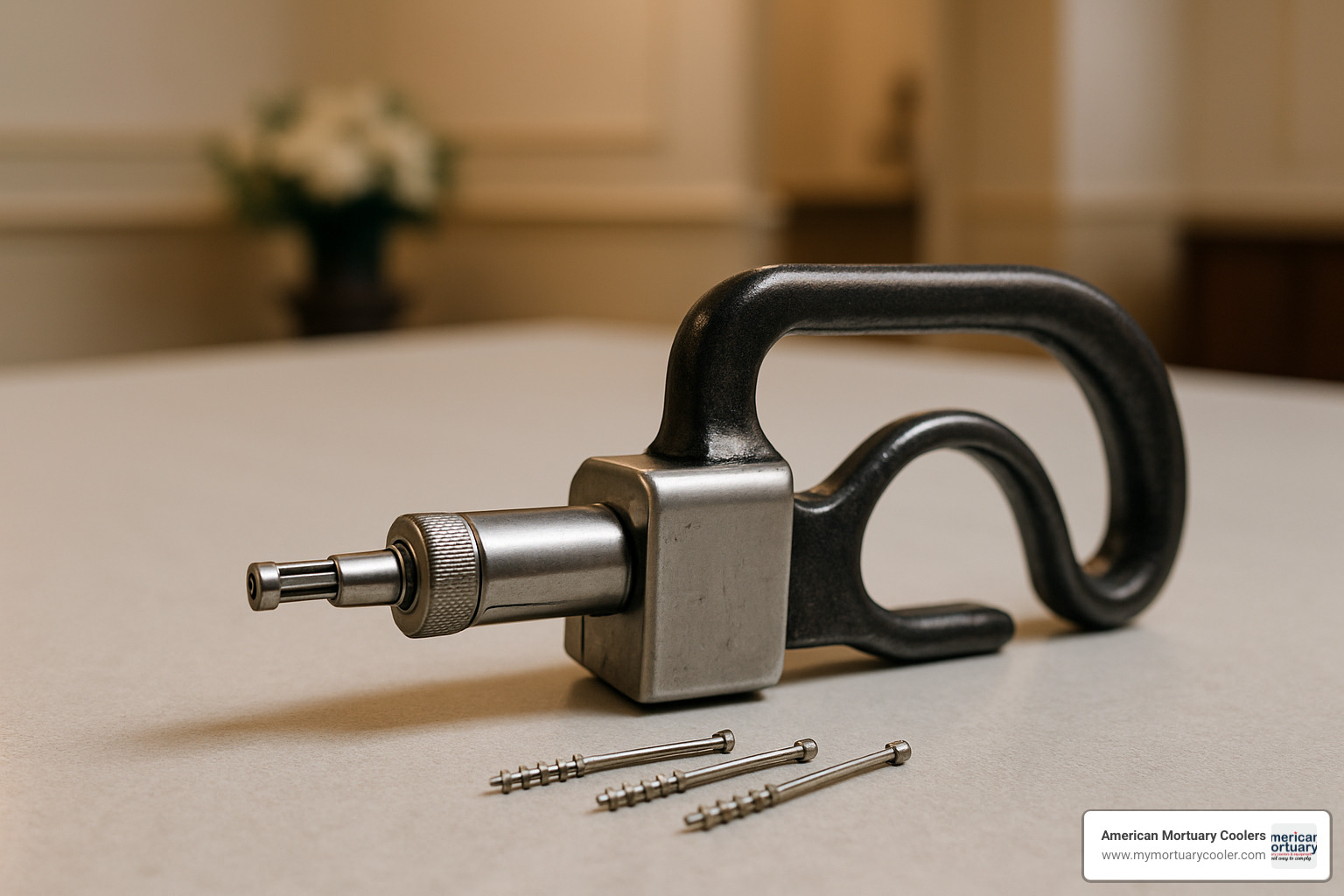 Needle injector tool used by morticians - how does a mortician close the mouth