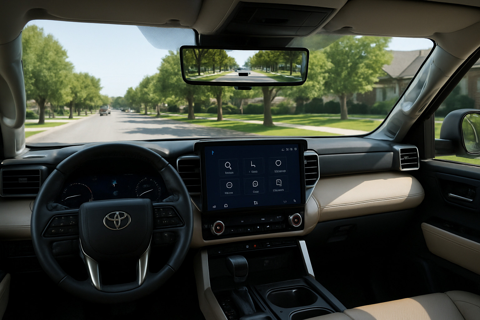 Digital rearview mirror in Toyota Sequoia - toyota sequoia
