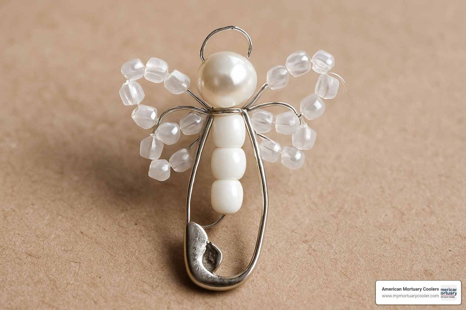 DIY safety pin angel ornament - pin angel