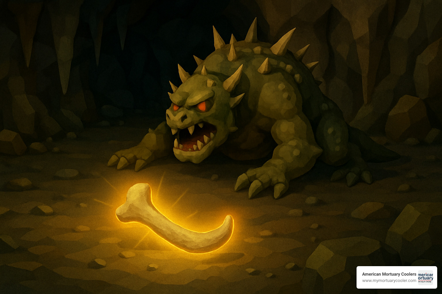 Monster dropping a curved bone in RuneScape - curved bone