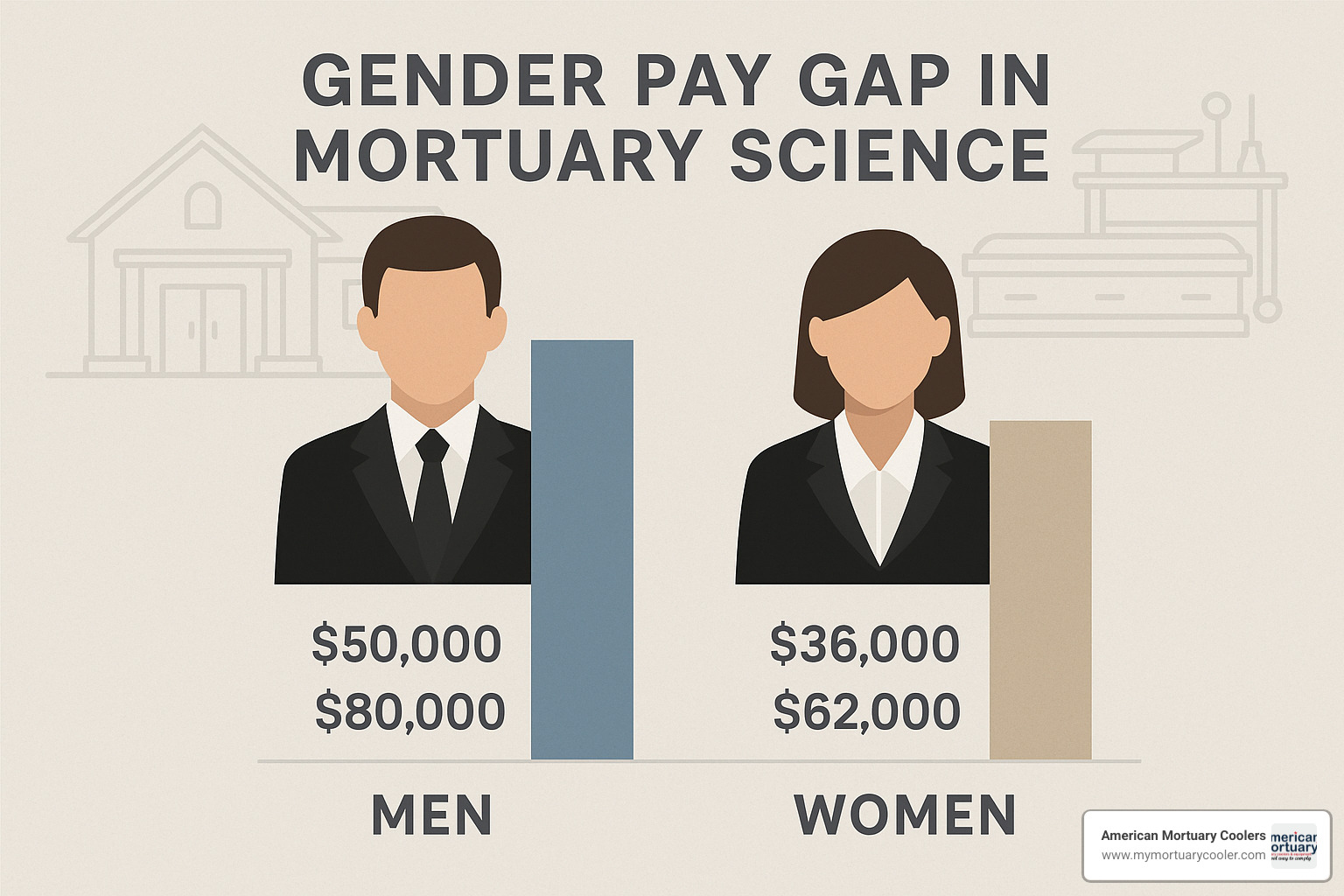 gender pay gap in mortuary science - mortuary science salary