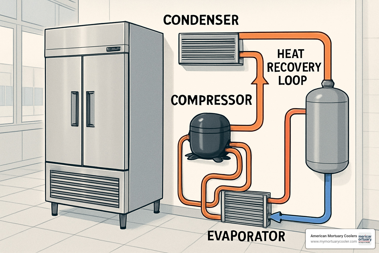 Heat recovery loop system for a refrigeration unit - What is the refrigeration system