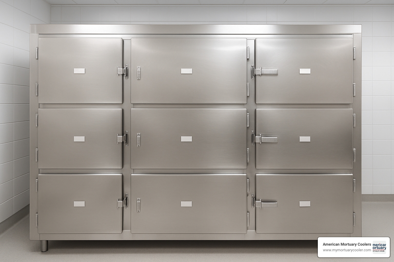 Multi-body mortuary chamber with stainless steel exterior