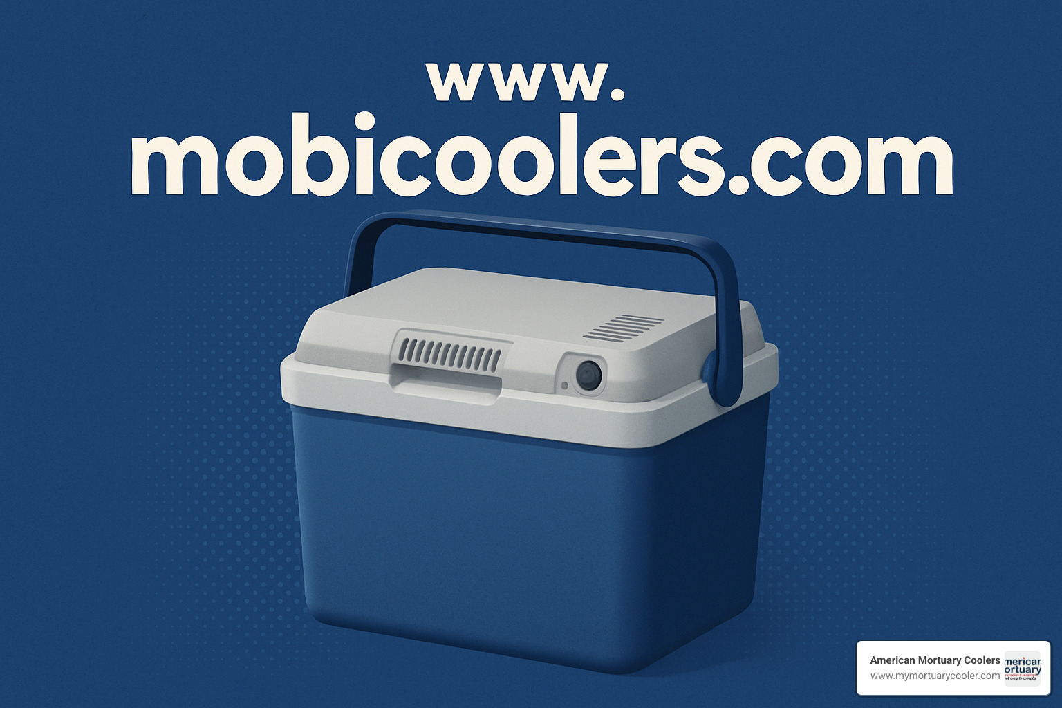 Portable cooler being used outdoors at a camping site