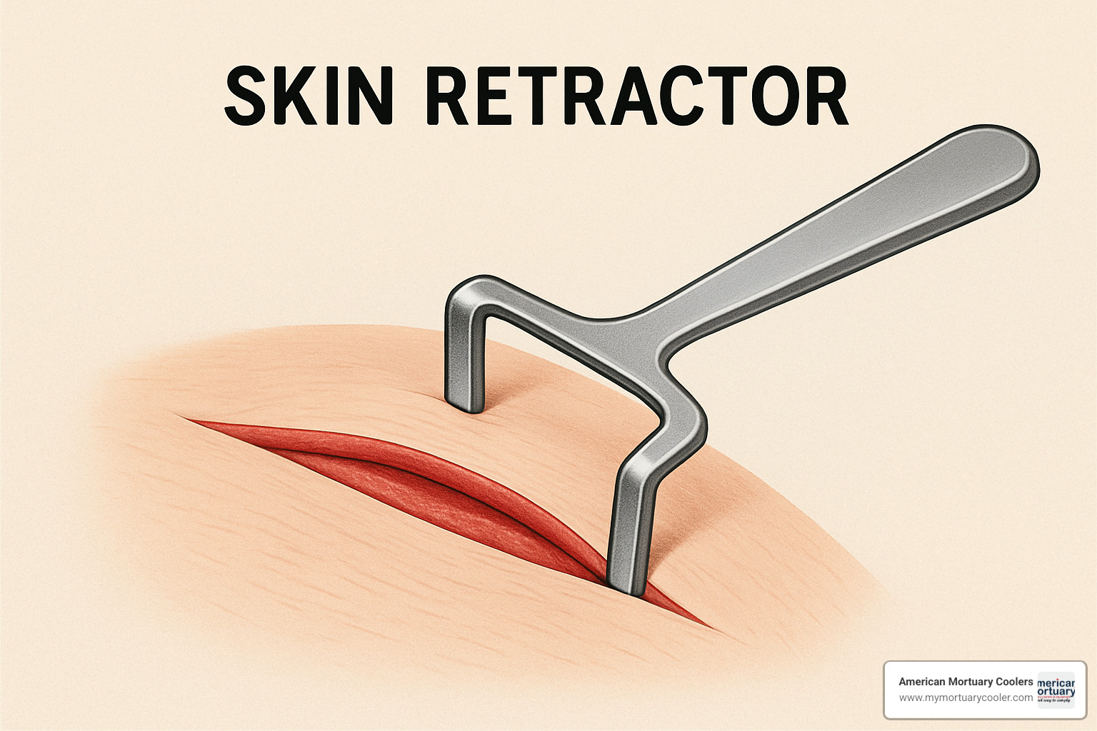 Various skin retractor designs including hooks, self-retaining frames, and specialized variants - skin retractor