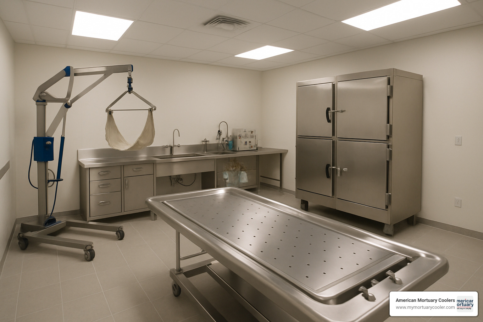 Preparation room with modern equipment - funeral equipment suppliers