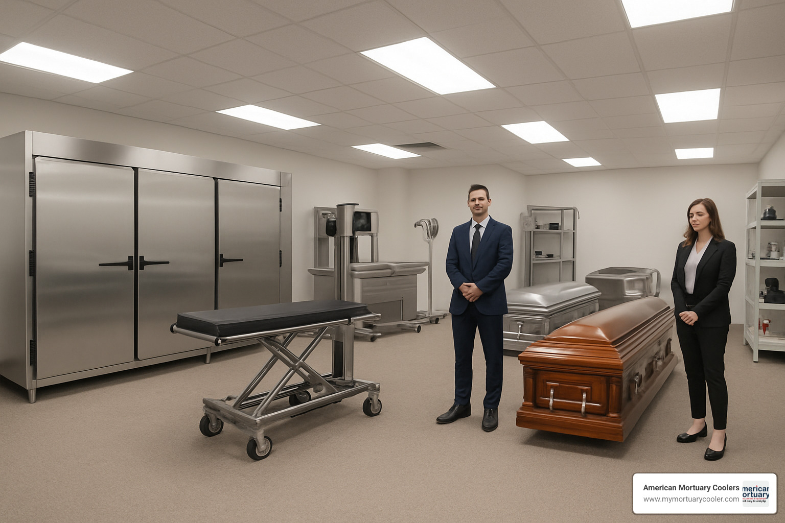 Modern funeral equipment supplier showroom - funeral equipment suppliers